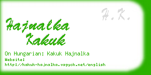 hajnalka kakuk business card